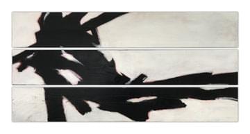 The River – 2019. Acrylic and house paint on wood. Dimensions: 30 x 72 in. (3 piece triptych)